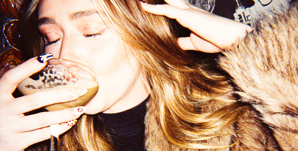 Girl Drinking Espresso Martini